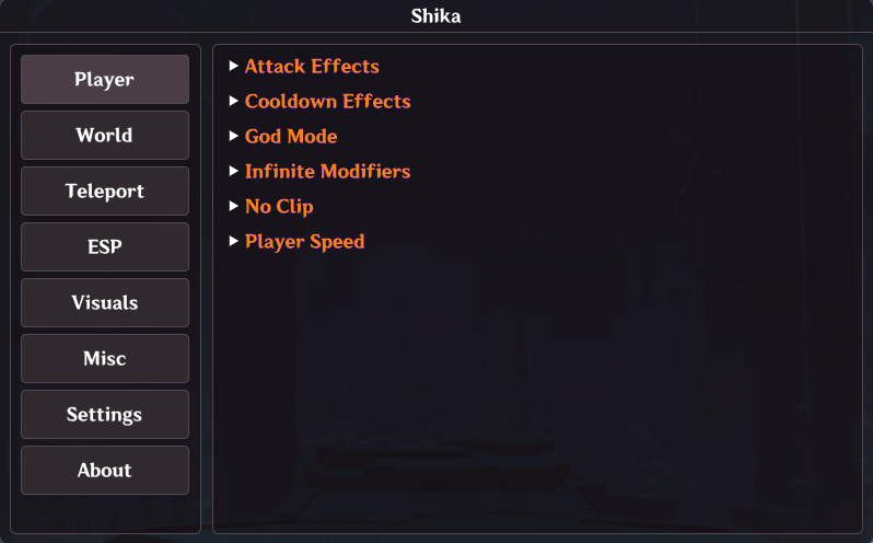 Averanth Menu Interface